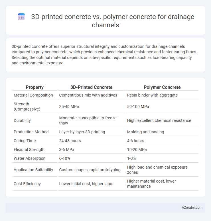 3D-printed concrete vs. polymer concrete for drainage channels - What is The Difference?