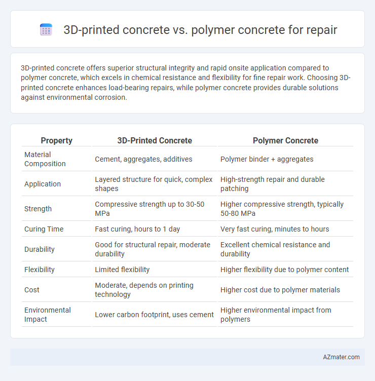 3D-printed concrete vs. polymer concrete for repair - What is The Difference?