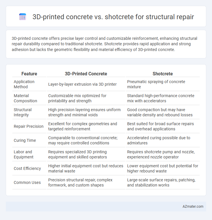 3D-printed concrete vs. shotcrete for structural repair - What is The Difference?