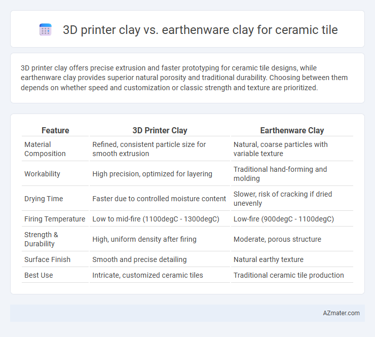 3D printer clay vs. earthenware clay for ceramic tile - What is The Difference?