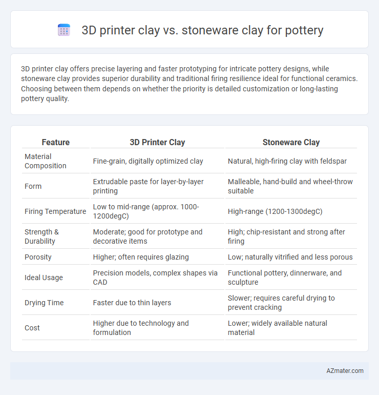 3D printer clay vs. stoneware clay for pottery - What is The Difference?
