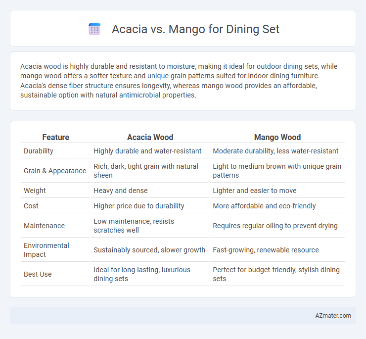 Acacia vs. Mango for Dining Set - What is The Difference?