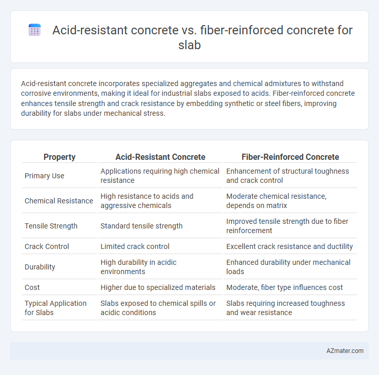 Acid-resistant concrete vs. fiber-reinforced concrete for slab - What is The Difference?