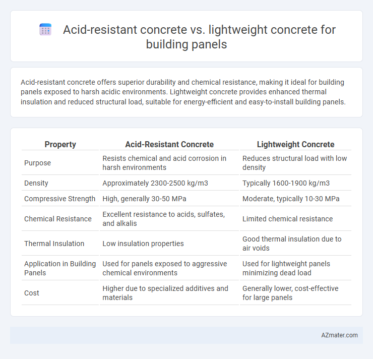 Acid-resistant concrete vs. lightweight concrete for building panels - What is The Difference?