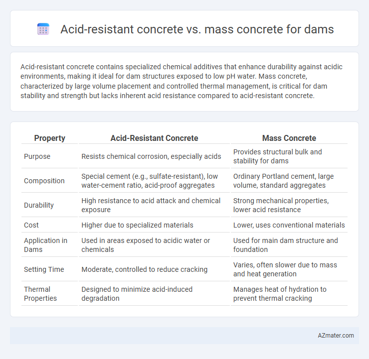 Acid-resistant concrete vs. mass concrete for dams - What is The Difference?