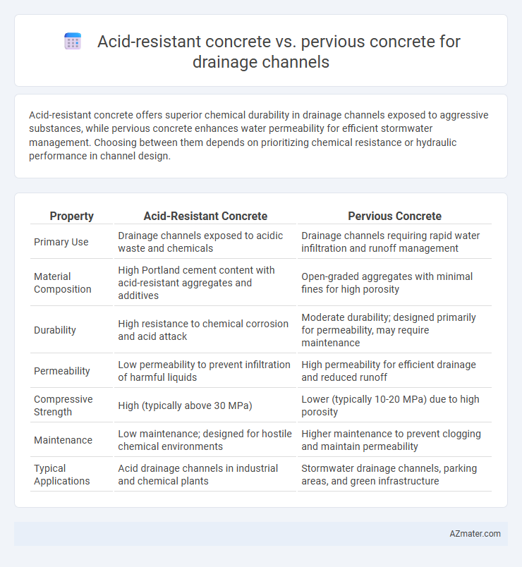 Acid-resistant concrete vs. pervious concrete for drainage channels - What is The Difference?