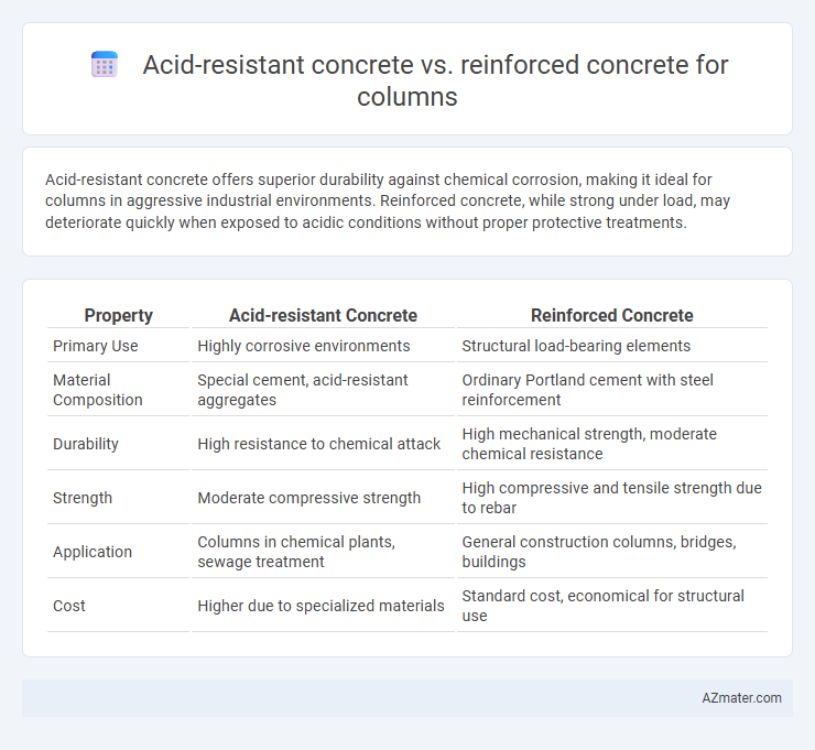 Acid-resistant concrete vs. reinforced concrete for columns - What is The Difference?