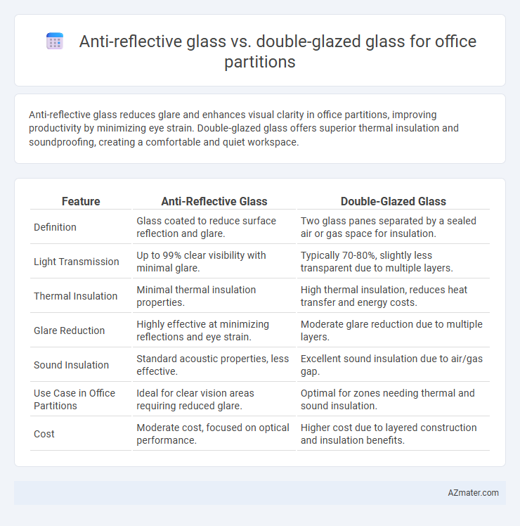 Anti-reflective glass vs. double-glazed glass for office partitions - What is The Difference?