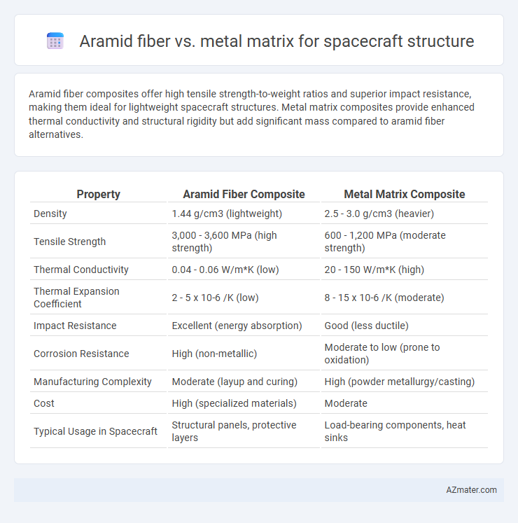 Aramid fiber vs. metal matrix for spacecraft structure - What is The Difference?