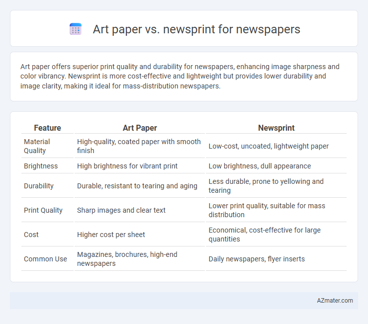 Art paper vs. newsprint for newspapers - What is The Difference?