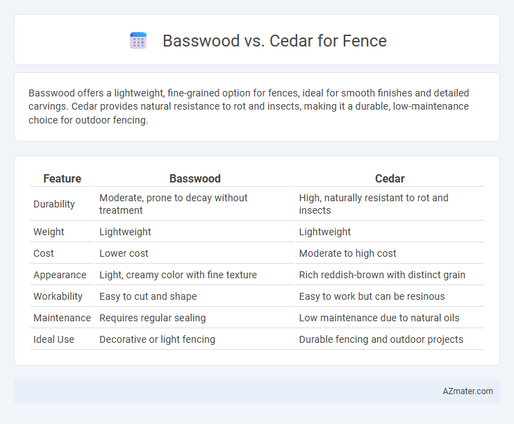 Basswood vs. Cedar for Fence - What is The Difference?