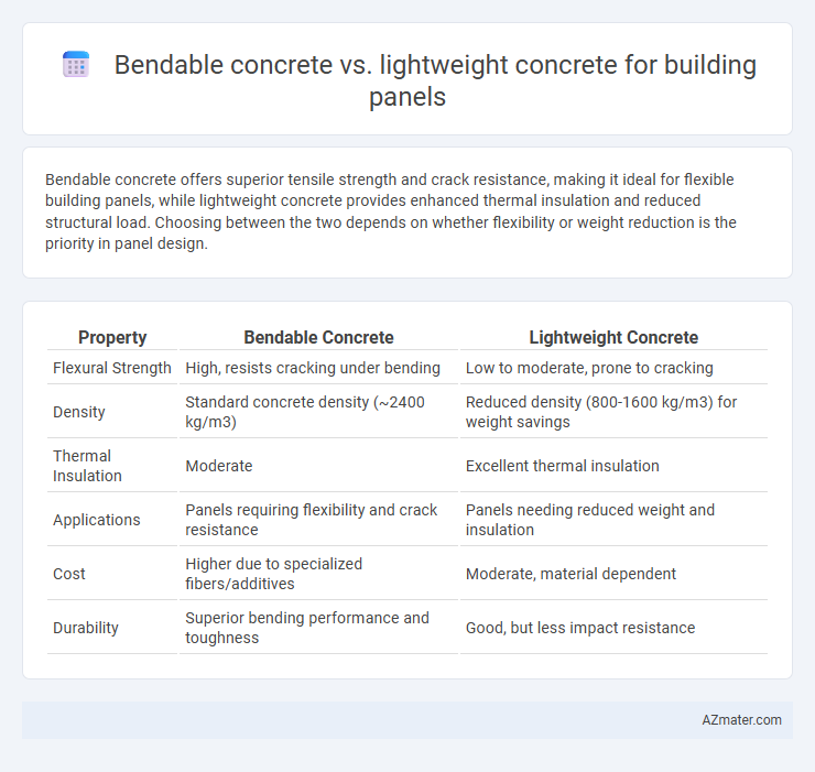 Bendable concrete vs. lightweight concrete for building panels - What is The Difference?
