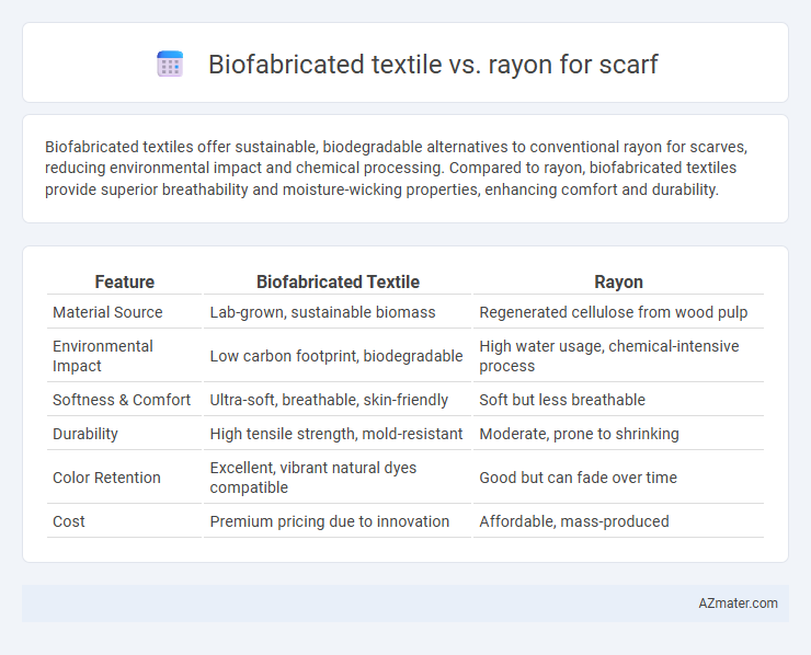 Biofabricated textile vs. rayon for scarf - What is The Difference?