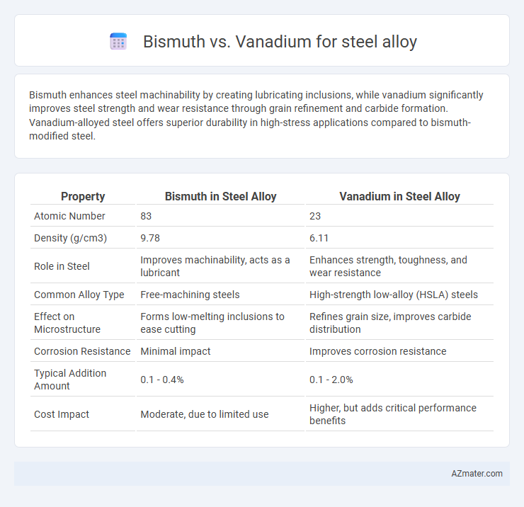 Bismuth vs. Vanadium for steel alloy - What is The Difference?