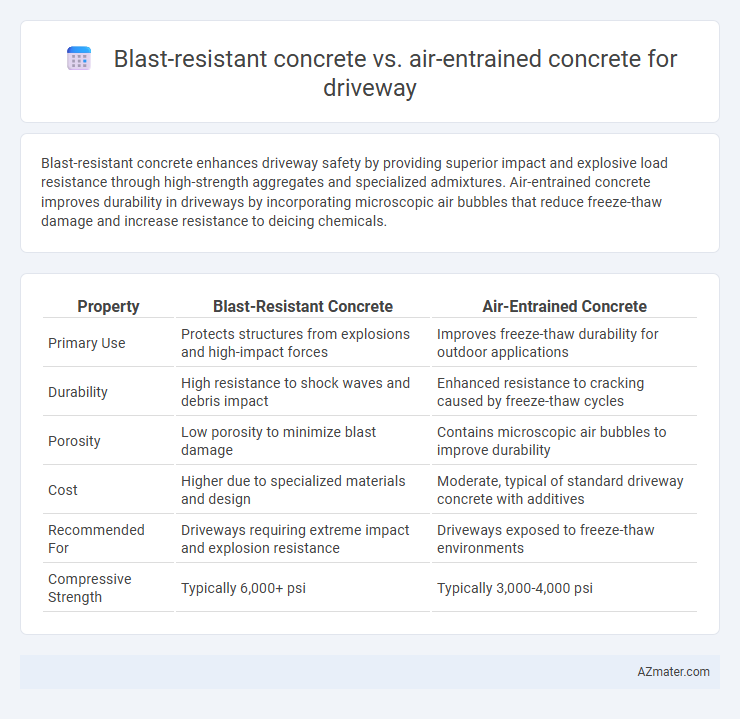 Blast-resistant concrete vs. air-entrained concrete for driveway - What is The Difference?