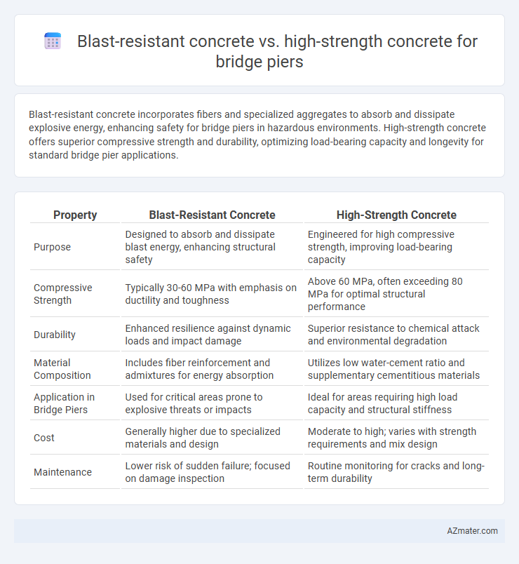 Blast-resistant concrete vs. high-strength concrete for bridge piers - What is The Difference?