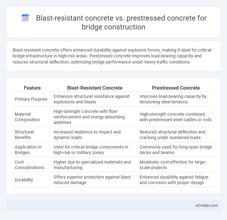 Blast-resistant concrete vs. prestressed concrete for bridge construction - What is The Difference?