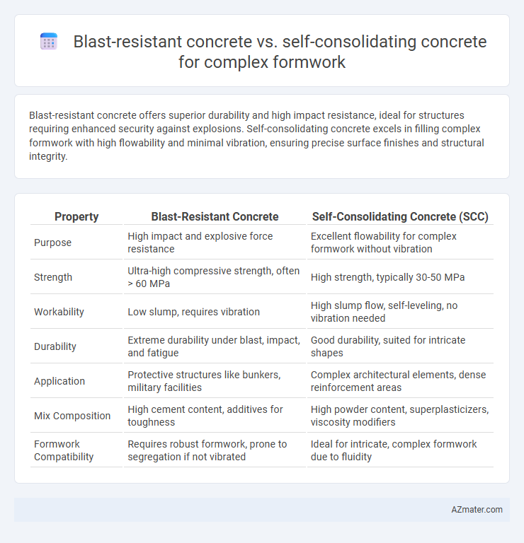 Blast-resistant concrete vs. self-consolidating concrete for complex formwork - What is The Difference?
