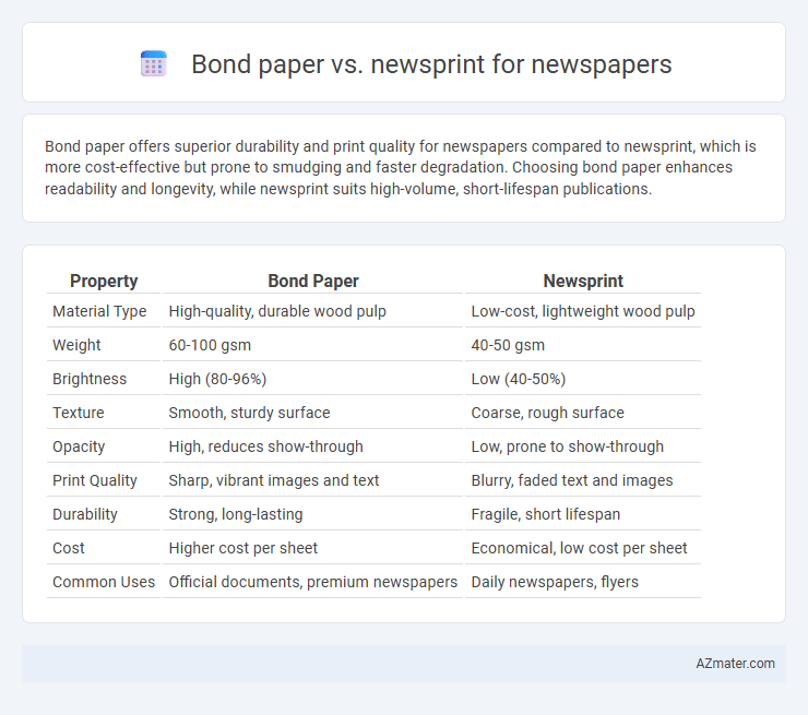 Bond paper vs. newsprint for newspapers - What is The Difference?