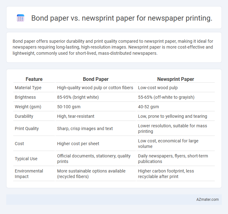 Bond paper vs. newsprint paper for newspaper printing. - What is The Difference?