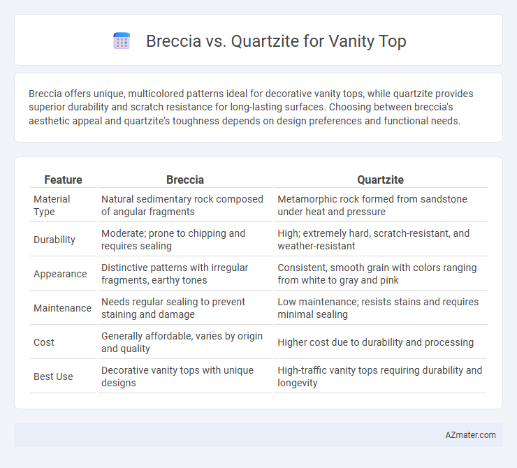 Breccia vs. Quartzite for Vanity Top - What is The Difference?