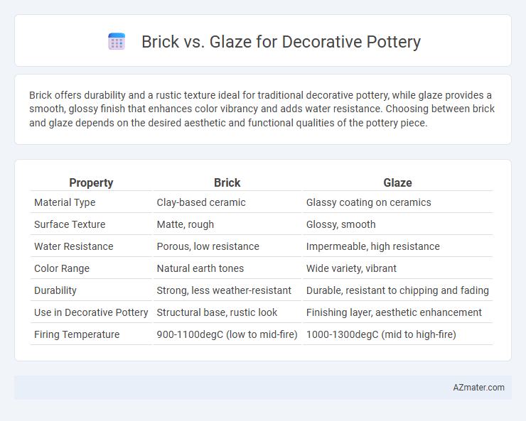 Brick vs. Glaze for Decorative Pottery - What is The Difference?