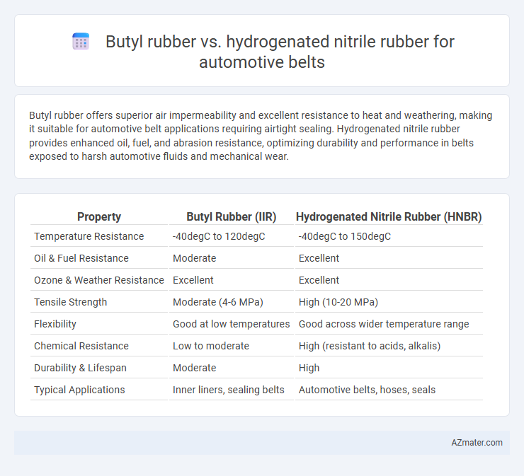 Butyl rubber vs. hydrogenated nitrile rubber for automotive belts - What is The Difference?