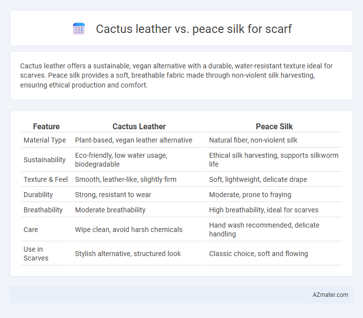 Cactus leather vs. peace silk for scarf - What is The Difference?