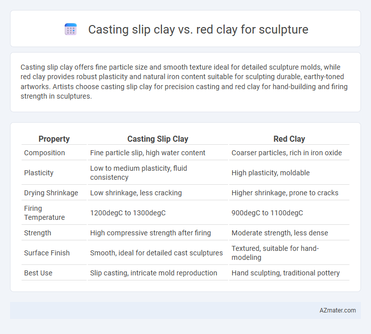 Casting slip clay vs. red clay for sculpture - What is The Difference?