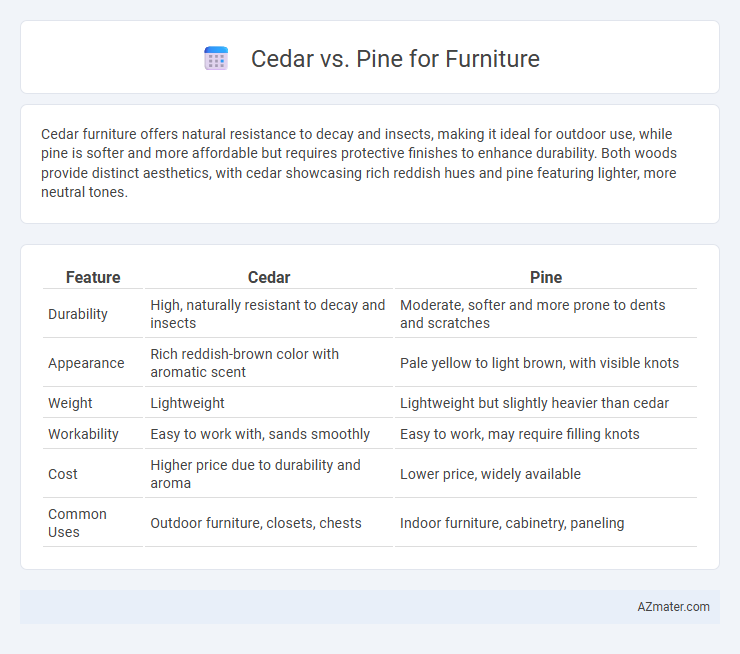 Cedar vs. Pine for Furniture - What is The Difference?