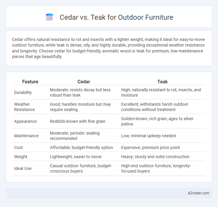 Cedar vs. Teak for Outdoor Furniture - What is The Difference?