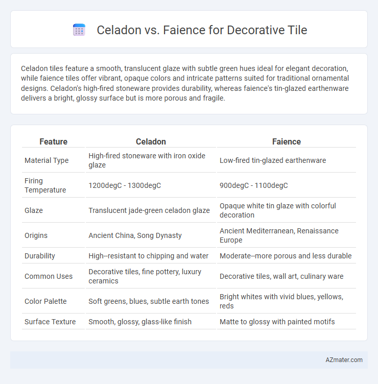 Celadon vs. Faience for Decorative Tile - What is The Difference?