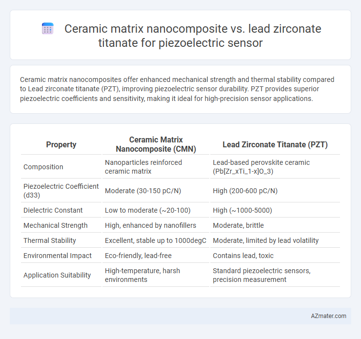 Ceramic matrix nanocomposite vs. lead zirconate titanate for piezoelectric sensor - What is The Difference?