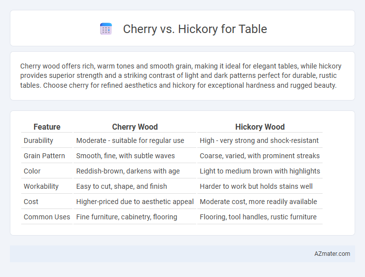 Cherry vs. Hickory for Table - What is The Difference?