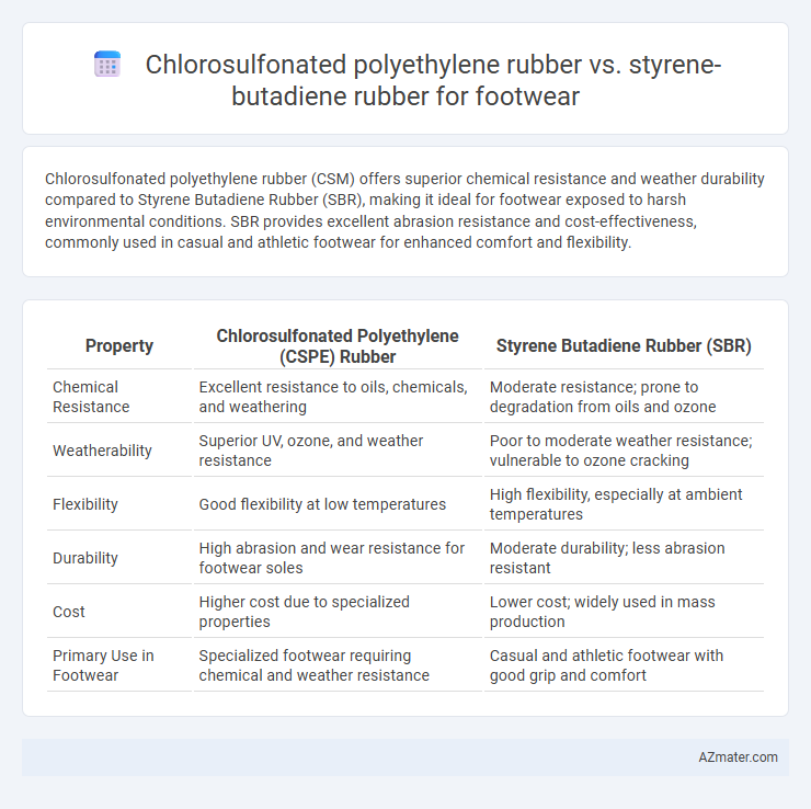 Chlorosulfonated polyethylene rubber vs. styrene-butadiene rubber for footwear - What is The Difference?