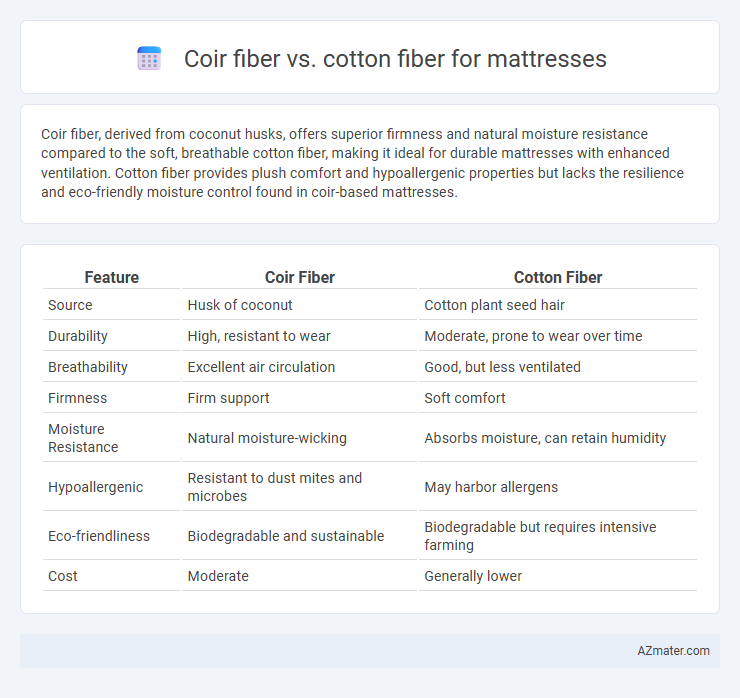 Coir fiber vs. cotton fiber for mattresses - What is The Difference?