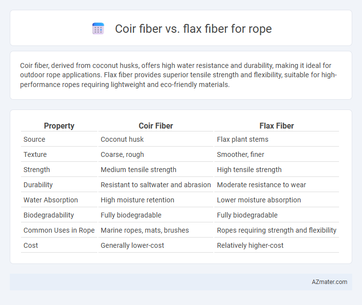 Coir fiber vs. flax fiber for rope - What is The Difference?