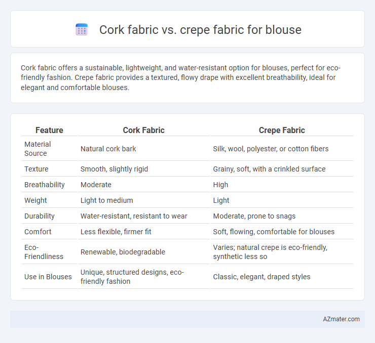 Cork fabric vs. crepe fabric for blouse - What is The Difference?