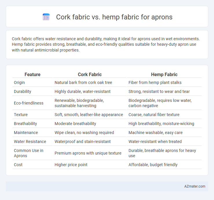 Cork fabric vs. hemp fabric for aprons - What is The Difference?