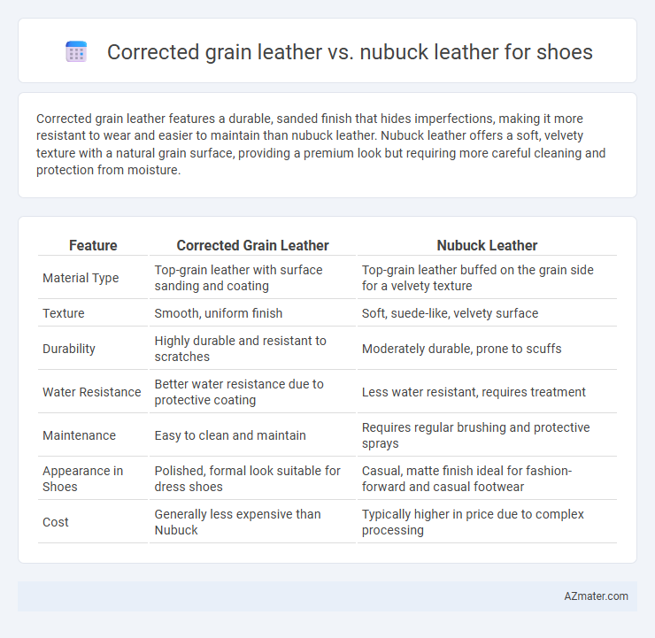 Corrected grain leather vs. nubuck leather for shoes - What is The Difference?