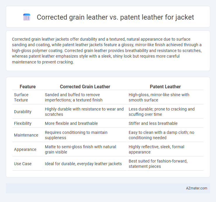 Corrected grain leather vs. patent leather for jacket - What is The Difference?