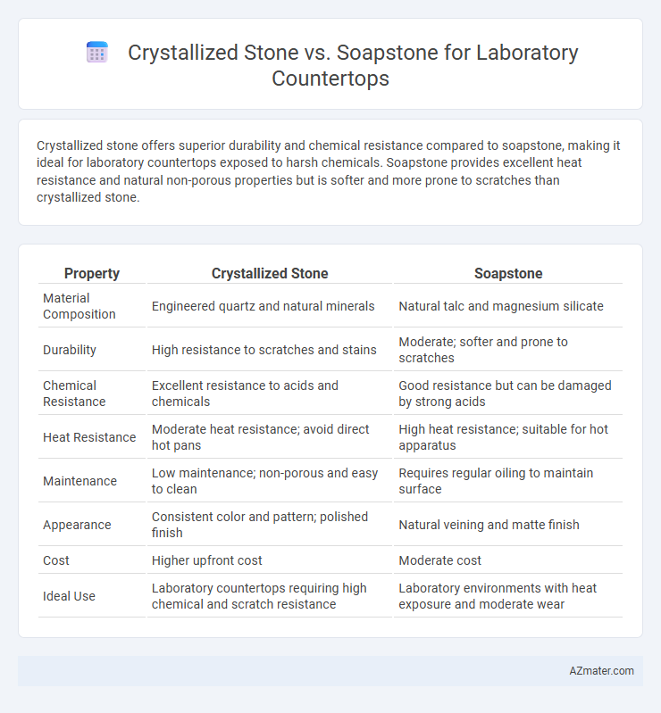 Crystallized Stone vs. Soapstone for Laboratory Countertops - What is The Difference?