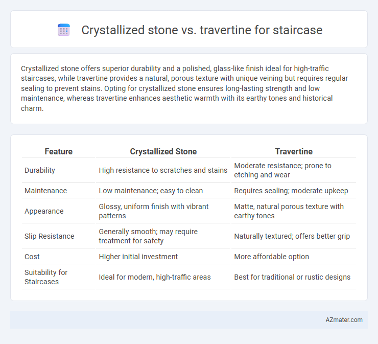 Crystallized stone vs. travertine for staircase - What is The Difference?