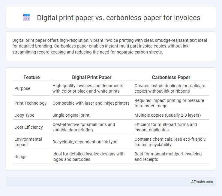 Digital print paper vs. carbonless paper for invoices - What is The Difference?