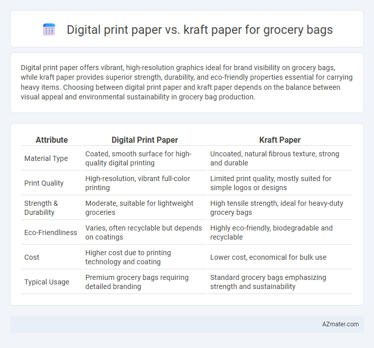 Digital print paper vs. kraft paper for grocery bags - What is The Difference?