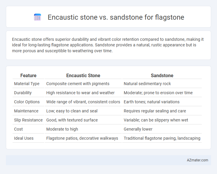 Encaustic stone vs. sandstone for flagstone - What is The Difference?