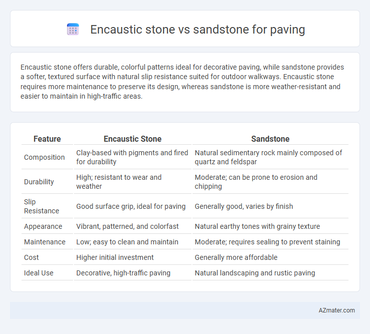 Encaustic stone vs sandstone for paving - What is The Difference?