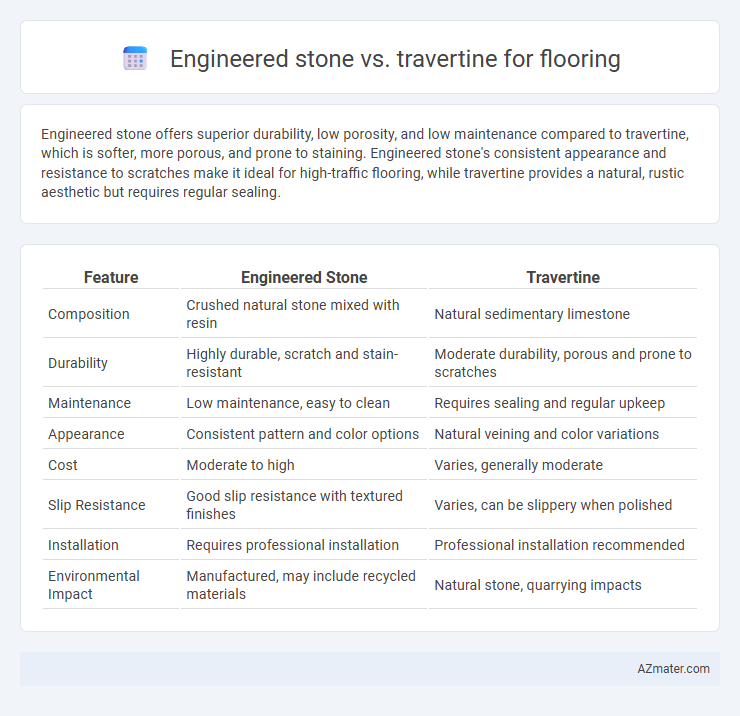 Engineered stone vs. travertine for flooring - What is The Difference?