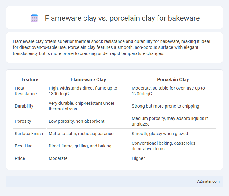 Flameware clay vs. porcelain clay for bakeware - What is The Difference?