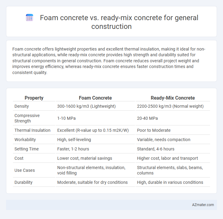 Foam concrete vs. ready-mix concrete for general construction - What is The Difference?
